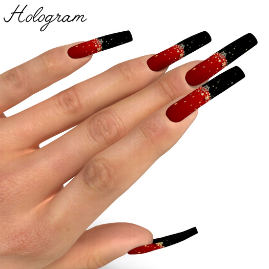 Golden Christmas Nails