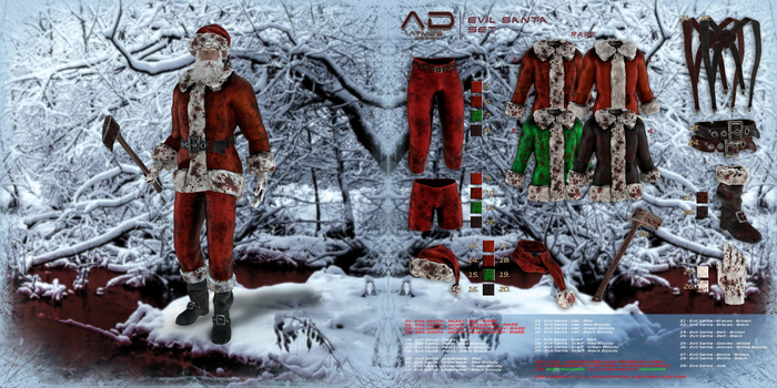 LE Evil Santa Bloody & Clean FULL SET + Rares (All Sizes)