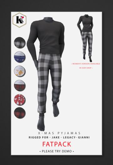 KARNA - Xmas Pyjamas Men  FATPACK