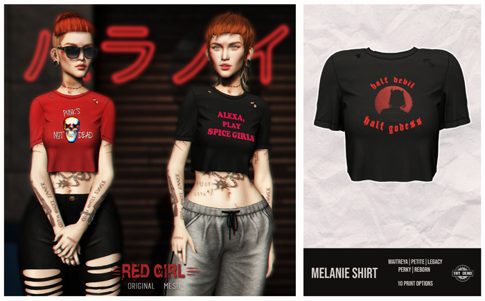 [RED GIRL] Melanie Shirt Half Devil - [add me]