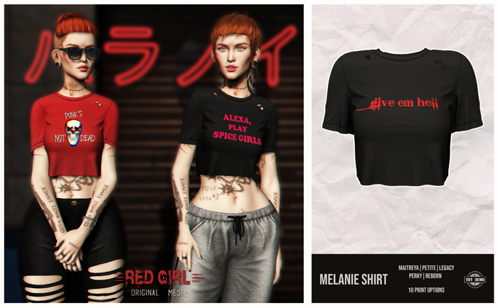 [RED GIRL] Melanie Shirt Give Em Hell - [add me]