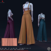 //Ascend// Drew Flared Jumpsuit - Peach