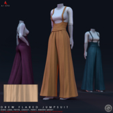 //Ascend// Drew Flared Jumpsuit - Nude