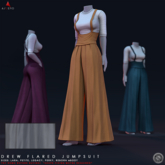 //Ascend// Drew Flared Jumpsuit - Grey