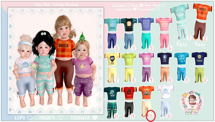 1. -Play Date- Comfy GLITCH Set - TD/BB