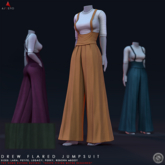//Ascend// Drew Flared Jumpsuit - Green