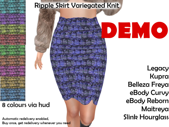 DEMO -DD-design Ripple Skirt Variegated Knit