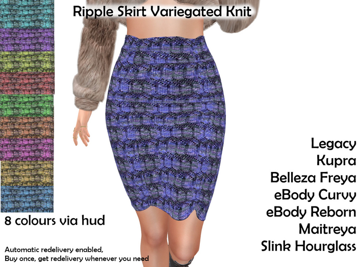 -DD-design Ripple Skirt Variegated Knit