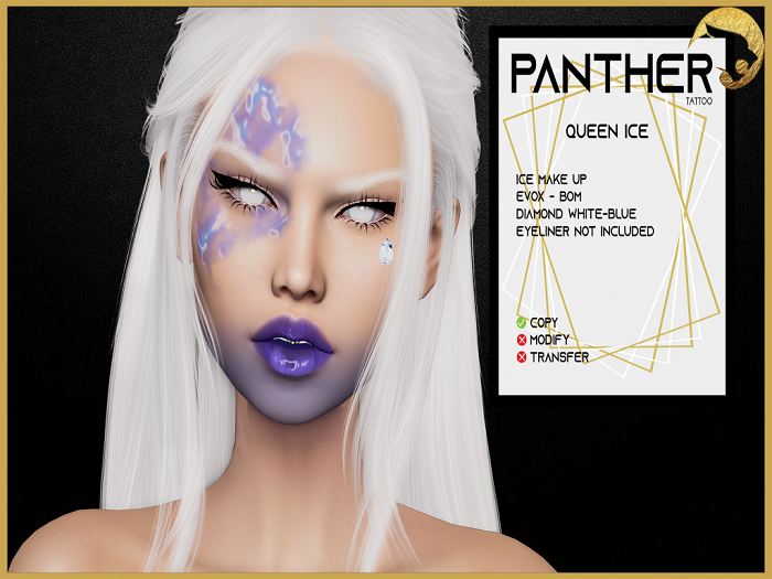 PANTHER TATTOO-Queen Ice[ Bakes on Mesh ]