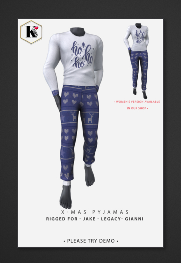 KARNA - Xmas Pyjamas Men  Hohoho