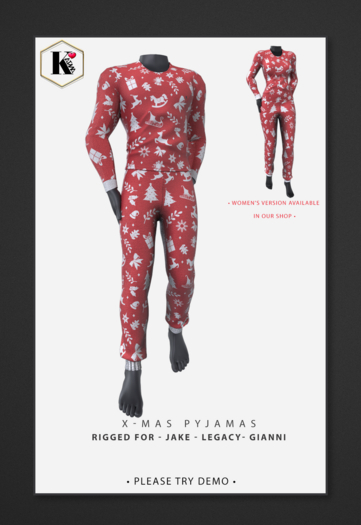 KARNA - Xmas Pyjamas Men  Red