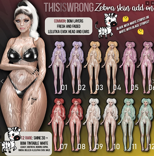 13. THIS IS WRONG Zebra skin add-on RARE