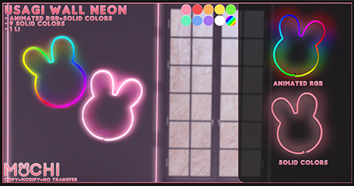 M O C H I // Usagi Wall Neon