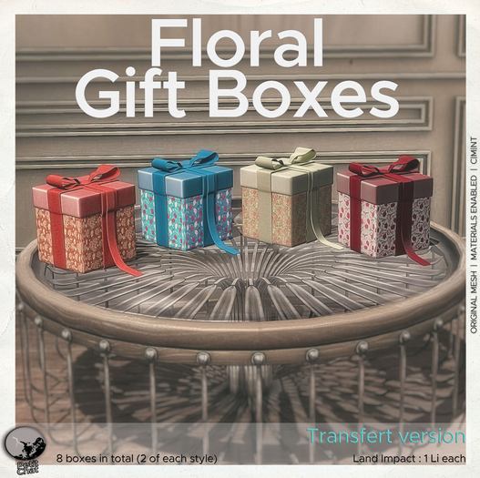 *PC* Floral Gift Boxes TRANSFER