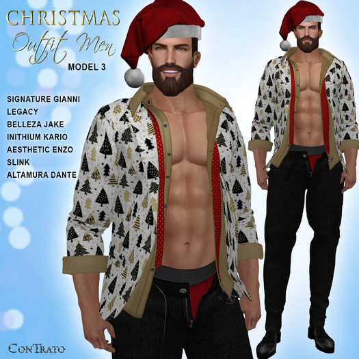 [ConTrato] Christmas Outfit Men [Model 03]