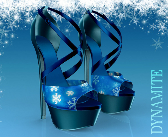 Snowflakes Christmas Heels