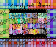 FULL PERM 32 Patchwork Fabric Textures