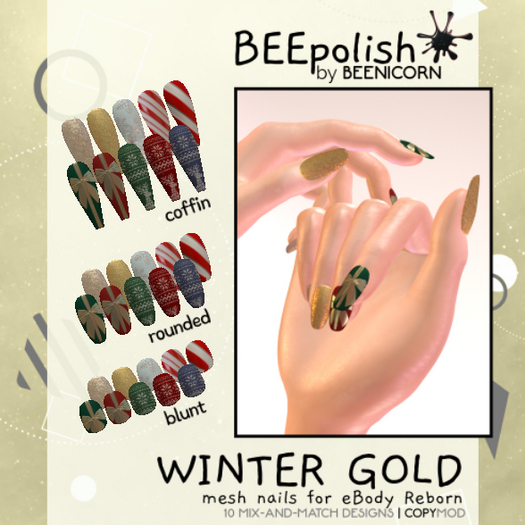 BEEpolish - Winter Gold (Coffin) eBody [add]