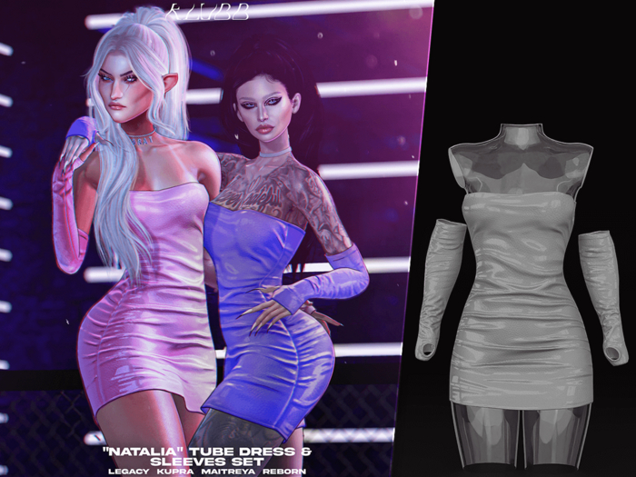 #KLUBB "Natalia" Tube Dress & Sleeves [Razor Blade]