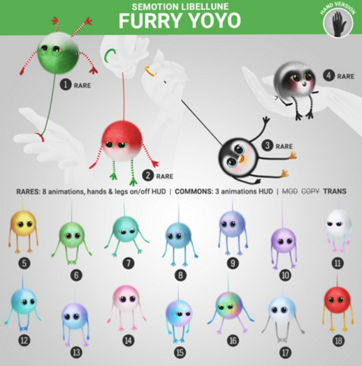 2. SEmotion Libellune Furry Yoyo Companion RARE
