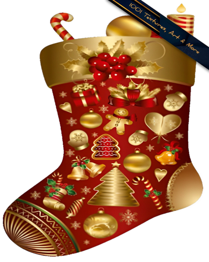 Christmas Sock Alpha Texture - Full Perm