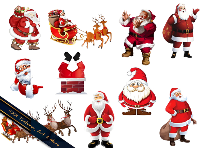 10 Santa Alpha Textures - Full perm