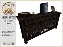 [MoonSha] Sorcery Kitchen Low Cabinet - Red (Boxed)
