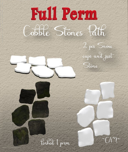 Cobble Stones N Snow- FULL PERM