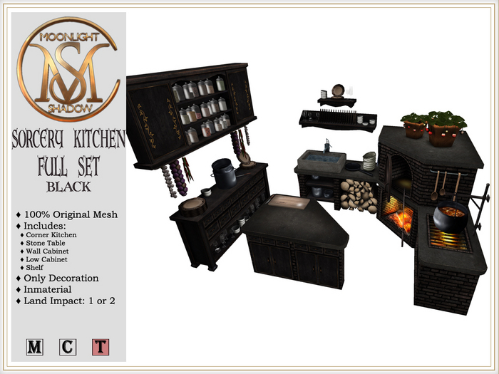 [MoonSha] Sorcery Kitchen FULL SET - Black (Boxed)