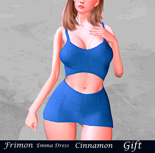 EMMA DRESS BLUE V