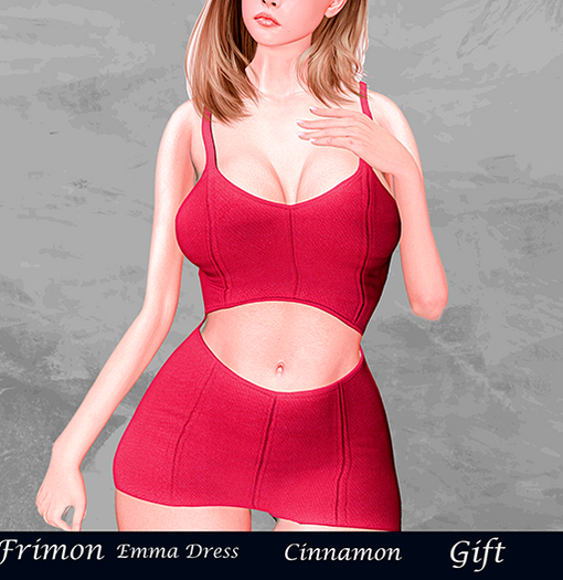 EMMA DRESS RED V