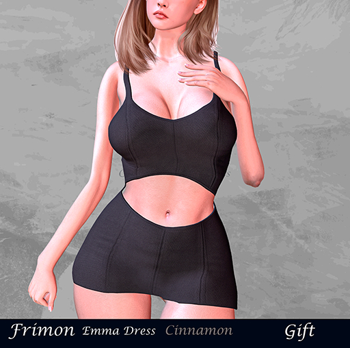 EMMA DRESS  BLACK  V