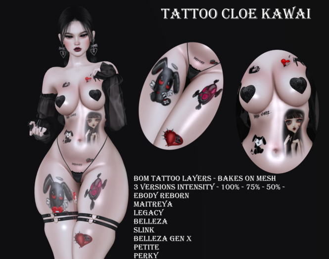 TATTOO CUTE KAWAI CLOE GOTHIC