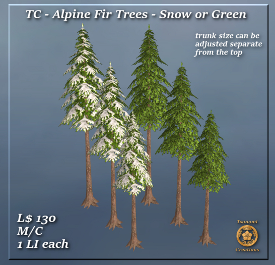 Alpine Fir Trees - Snow or Green