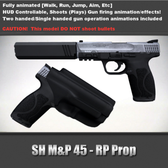 Second Life Marketplace - SH RP Prop Gun - M&P 45
