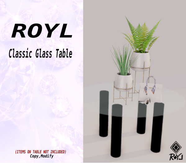 ROYL l Classic Glass Table
