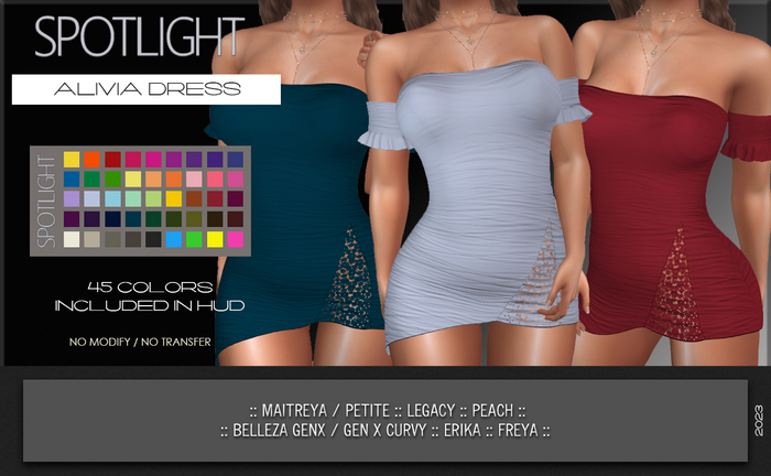 SPOTLIGHT - ALIVIA DRESS (DEMO Available In-World) 