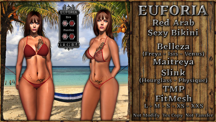 * EUFORIA * Red Arab Sexy Bikini