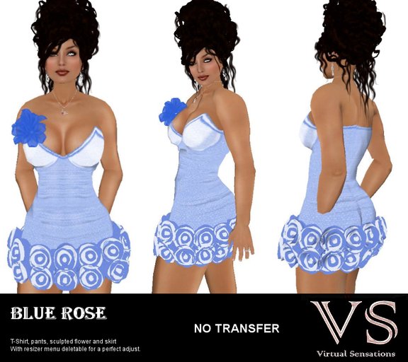 (VS) BLUE ROSE - ELEGANT DRESS