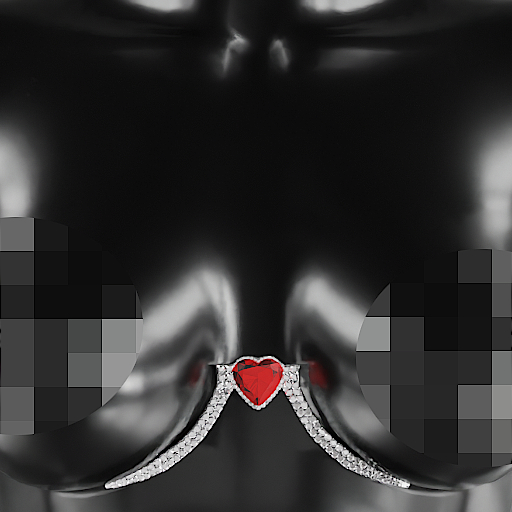 BWOKE " YUMI BOO" Cleavage Heart Piece