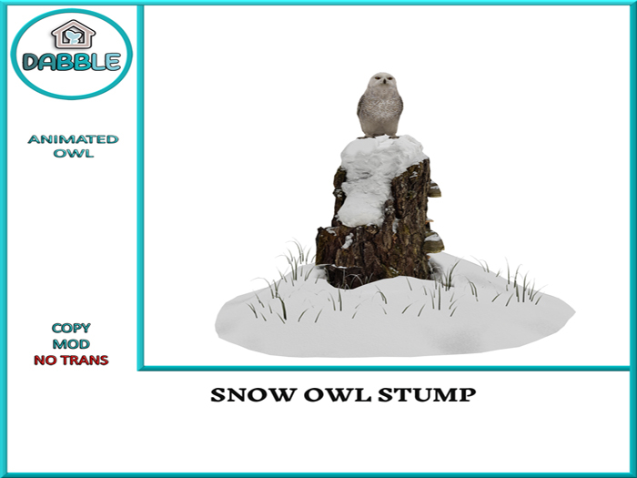 DB SNOW OWL STUMP  ADD ME