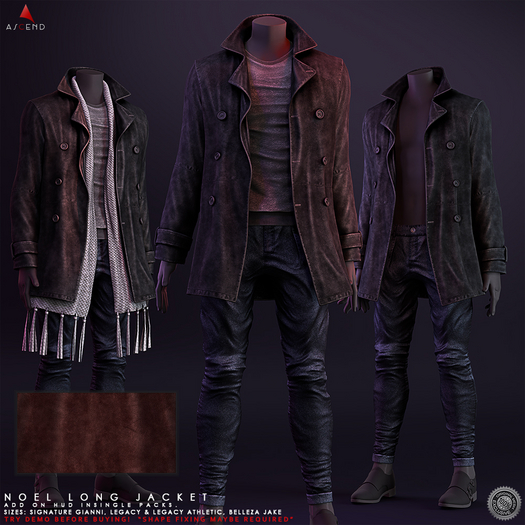 //Ascend// Noel Long Jacket - Red