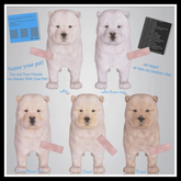*[Black Bantam] Female Chow Chow Doggy Cream Brown Nose