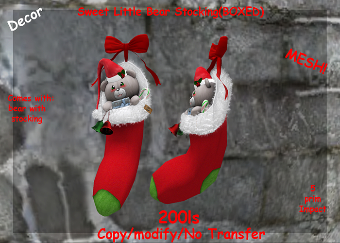 Sweet Little Bear Stocking(BOXED)