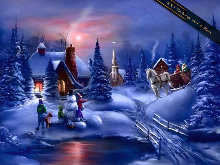 Christmas Scene Full Perm Texture
