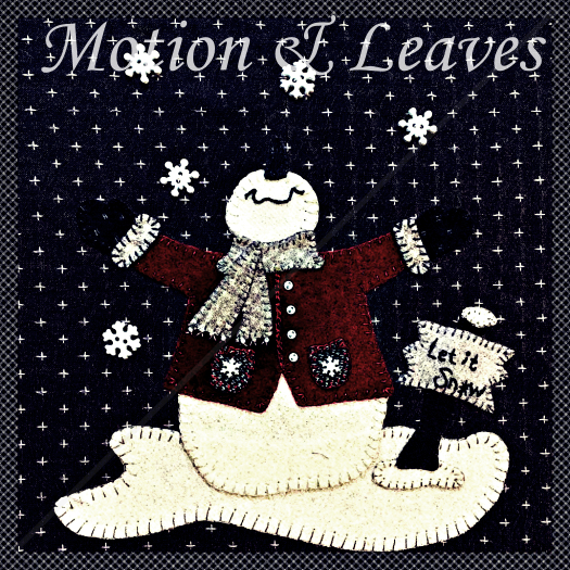 Motion & Leaves- Rug Let It Snow