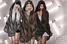 ::GB:: Fur Hoodie set -Sand/Brown - Maitreya