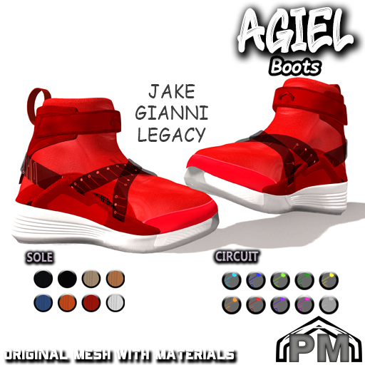 :PM: Cyberpunk Boots Agiel - Red