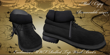 Exclusive Bootique Rolled Top Work Boots.