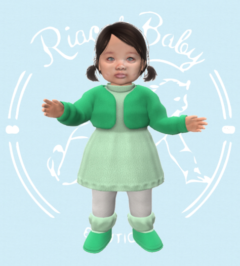 (RBB) Winter Dress Green